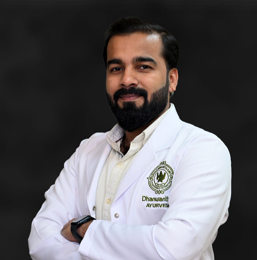 Ayurveda physician Dr. Jaisam at Dhanwanthari Ayurveda Dubai